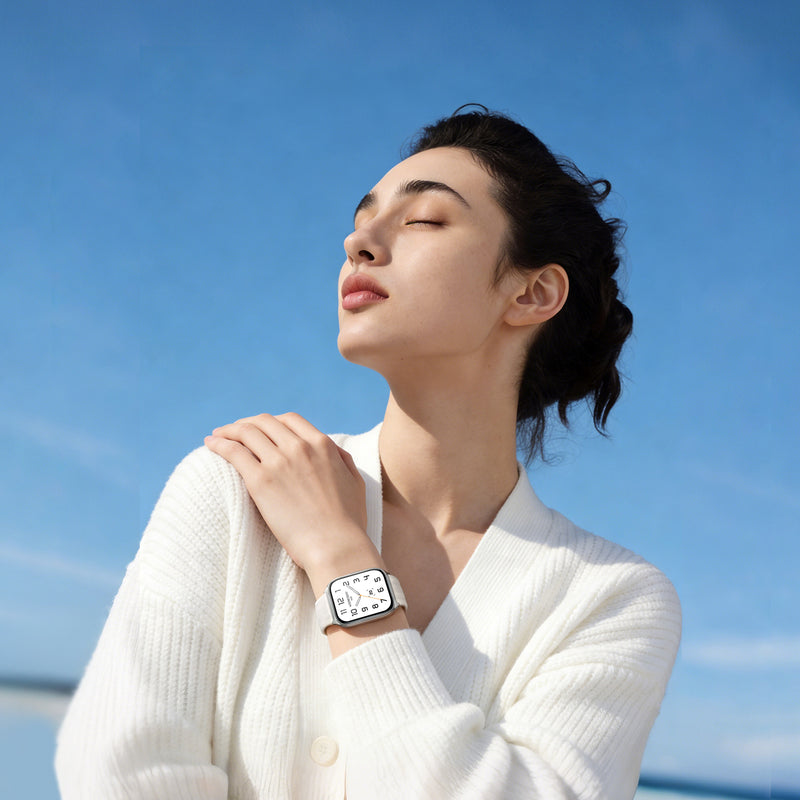 HAYLOU lifestyle portrait with smartwatch